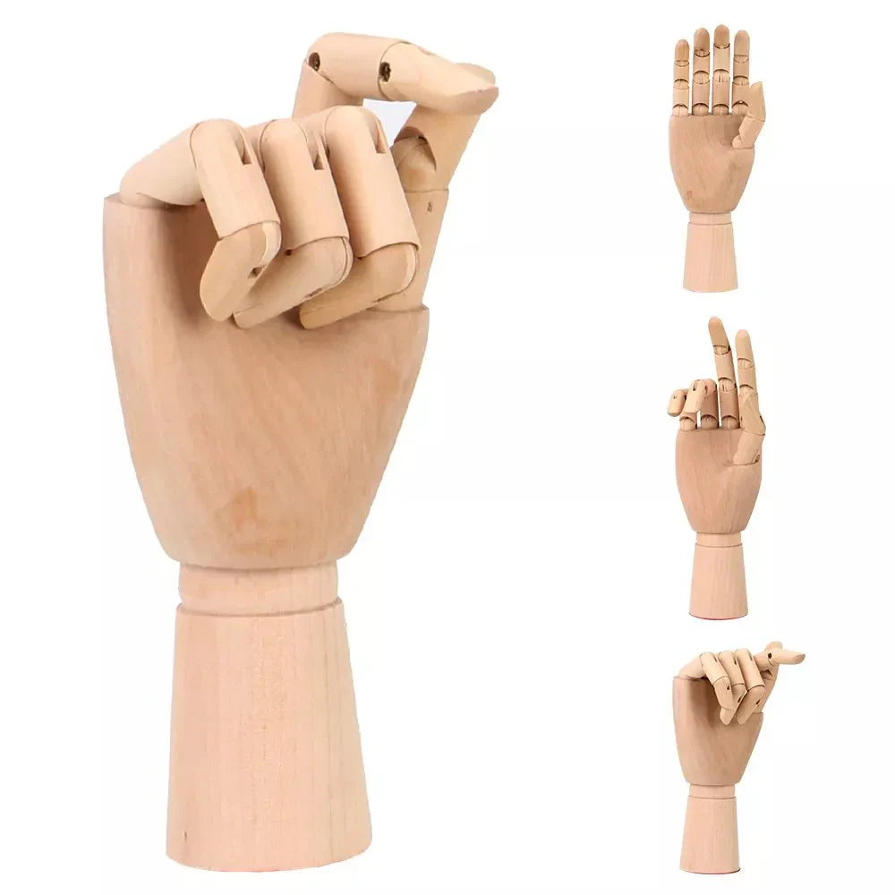 Trä Flyttbart Handmodell 25cm Modern Konst Referens