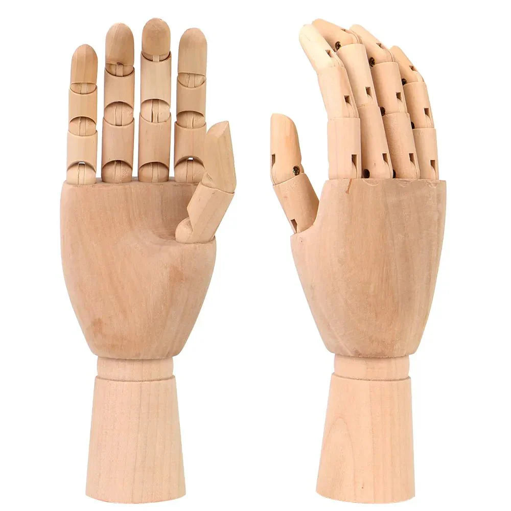 Trä Flyttbart Handmodell 25cm Modern Konst Referens