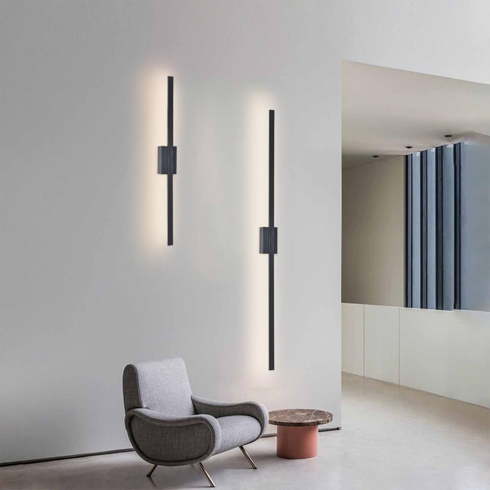 Vägglampa Modern Svart LED Inomhusarmatur