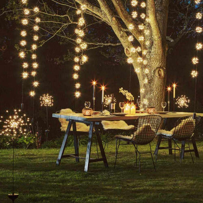 Utomhus solenergi fairy lights med LED stjärnexplosioner