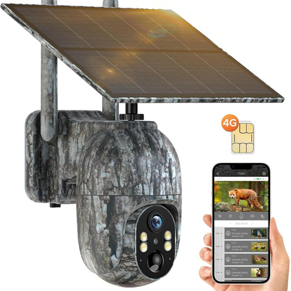 Säkerhetskamera Utomhus Solenergi Trådlös 4G HD