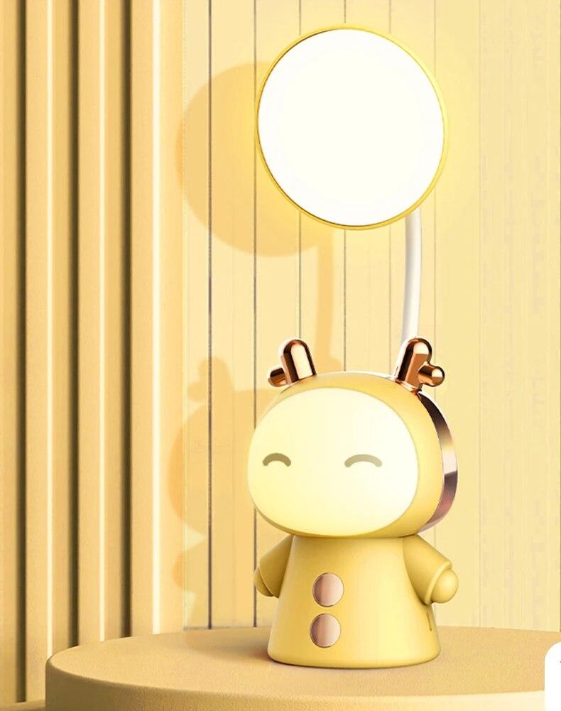 GlowKids - LED Tecknad Tävlingslampa för Barn – Dimbar Nattlampa med USB Laddning, Kreativ Design