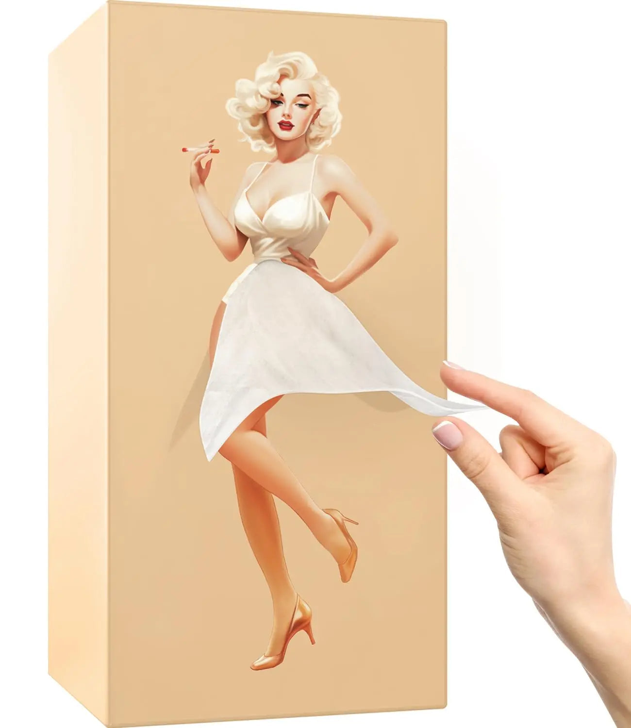 Flygande kjol vävnadslåda