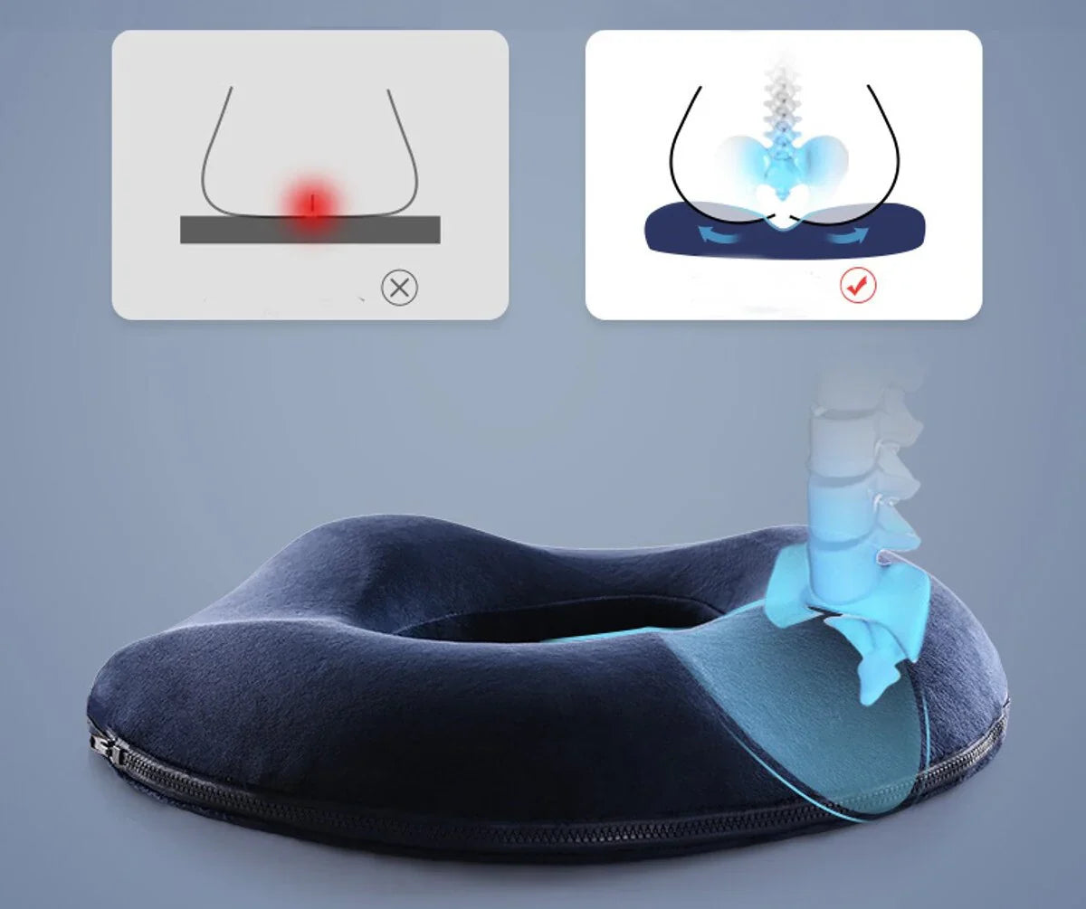 Hemorrojd- och svanskotsont lindringskudde