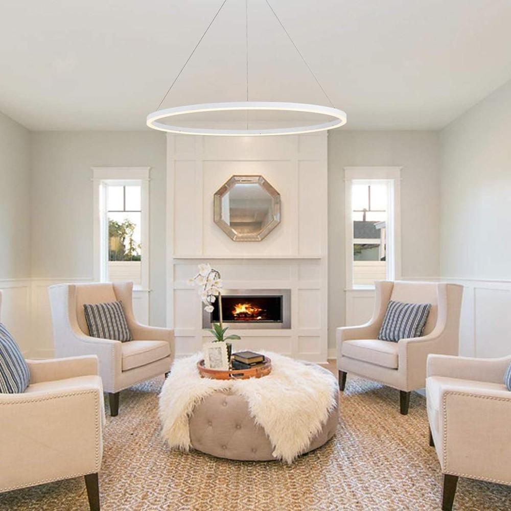 Modern svart LED hängande taklampa