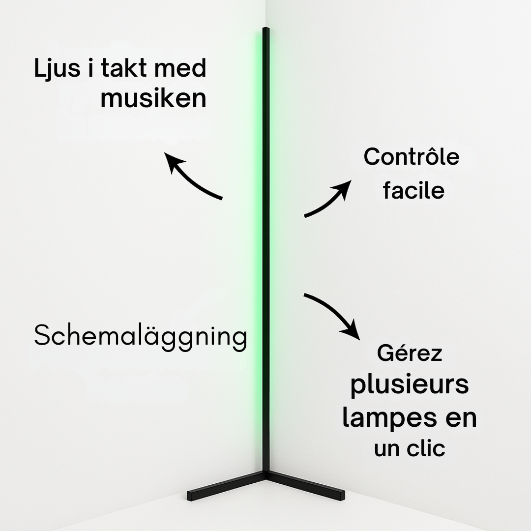 GlowLine – Elegant vertikal hörnlampa