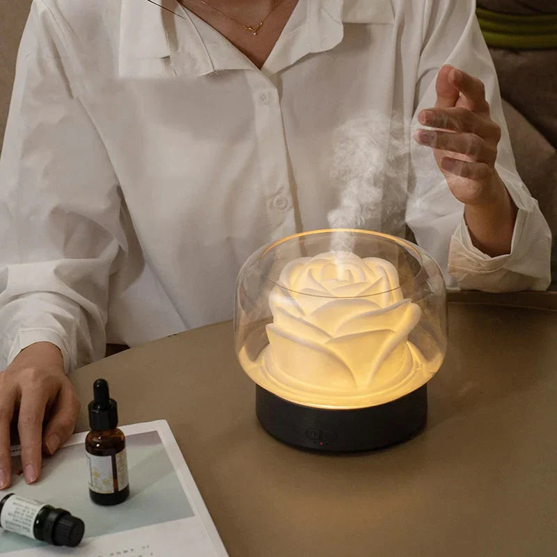 Aromaterapi-luftrenare – Elegant ultraschall-diffuser med LED &amp; doftolje-funktion