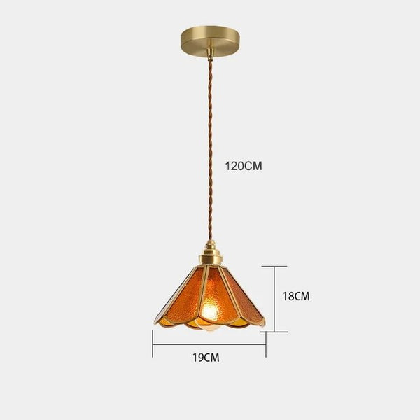 Klassisk Glasmålning Taklampa