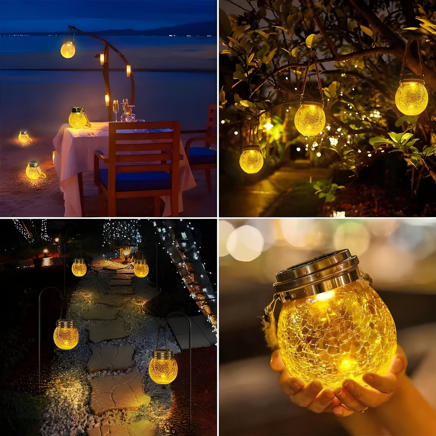 CrackJar Lampa - Crack Ball Glasburk Trädgårdsträd Hängande Ljus