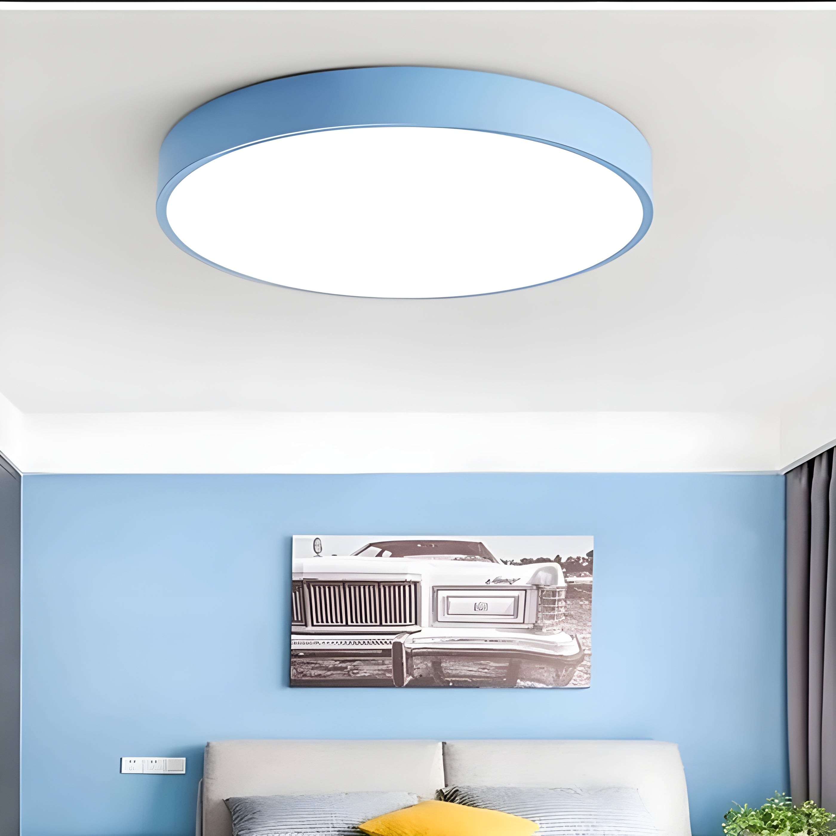 LED-taklampa i trä - Dekorativ &amp; Modern i mjuka macarons färger Skandinaviskt design