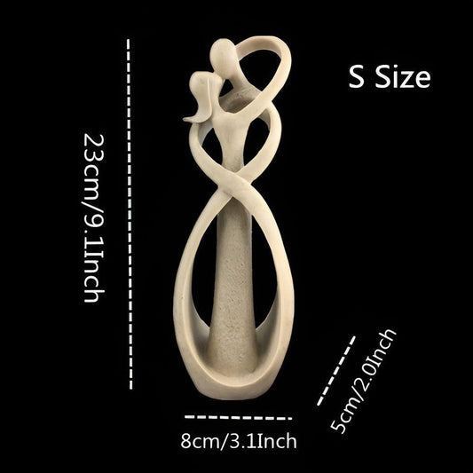 LoverBond Staty - Sandsten Abstrakt Tidlös Kärleksstaty